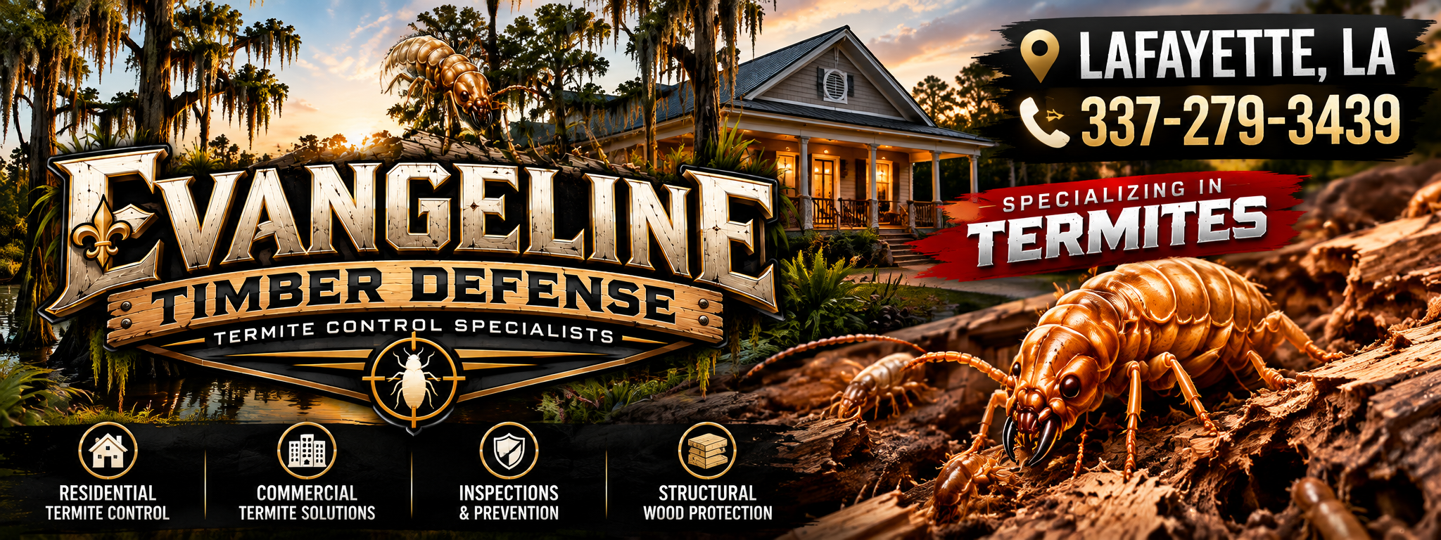 Evangeline Timber Defense — Pest Control in Lafayette